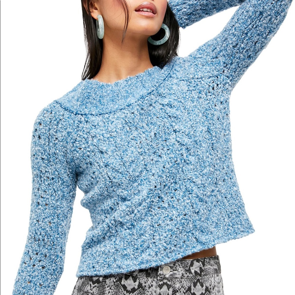 NWT Free People Avalon Cropped Pullover Sweater Size Small